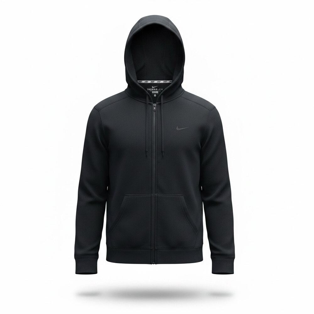 Nike Therma-FIT Men's L Black Full Zip Hoodie 2 Pocket